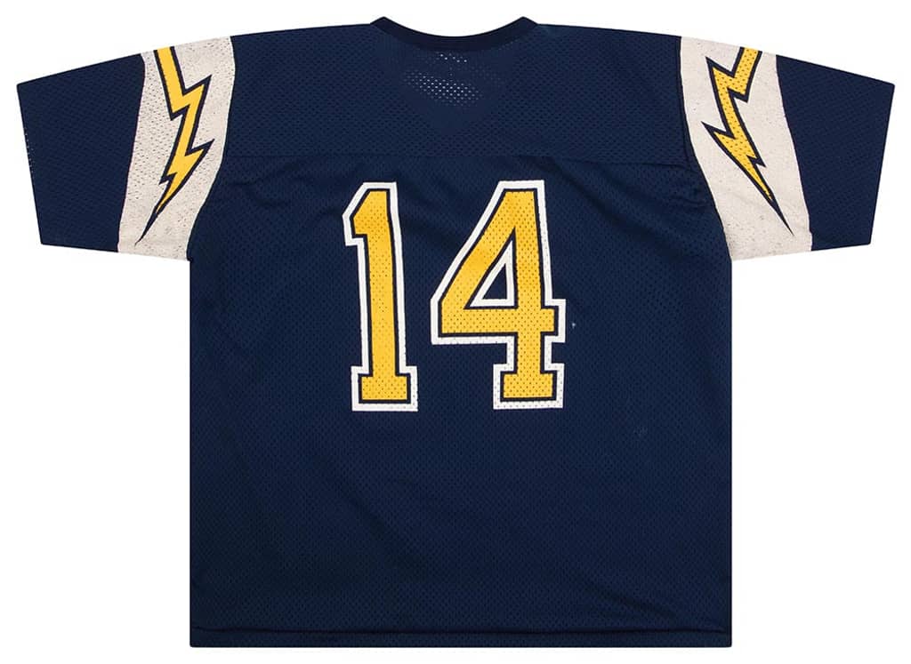 1985 San Diego Chargers Fouts #14 Rawlings Jersey (Home) XL