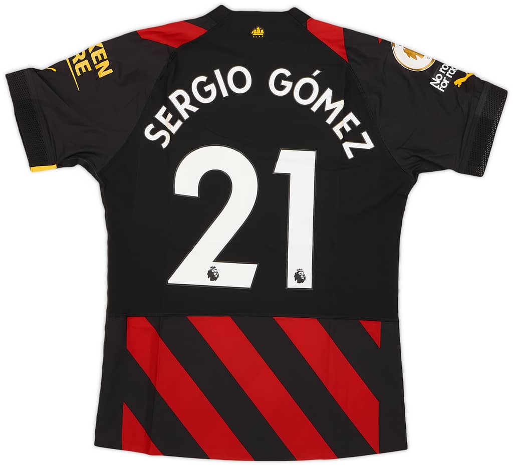 2022-23 Manchester City Match Issue Away Shirt Sergio Gomez #21