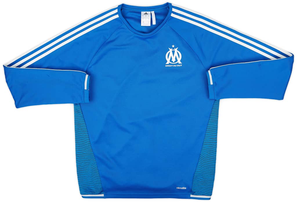 2015-16 Olympique Marseille adidas Sweat Top - 9/10 - (M)