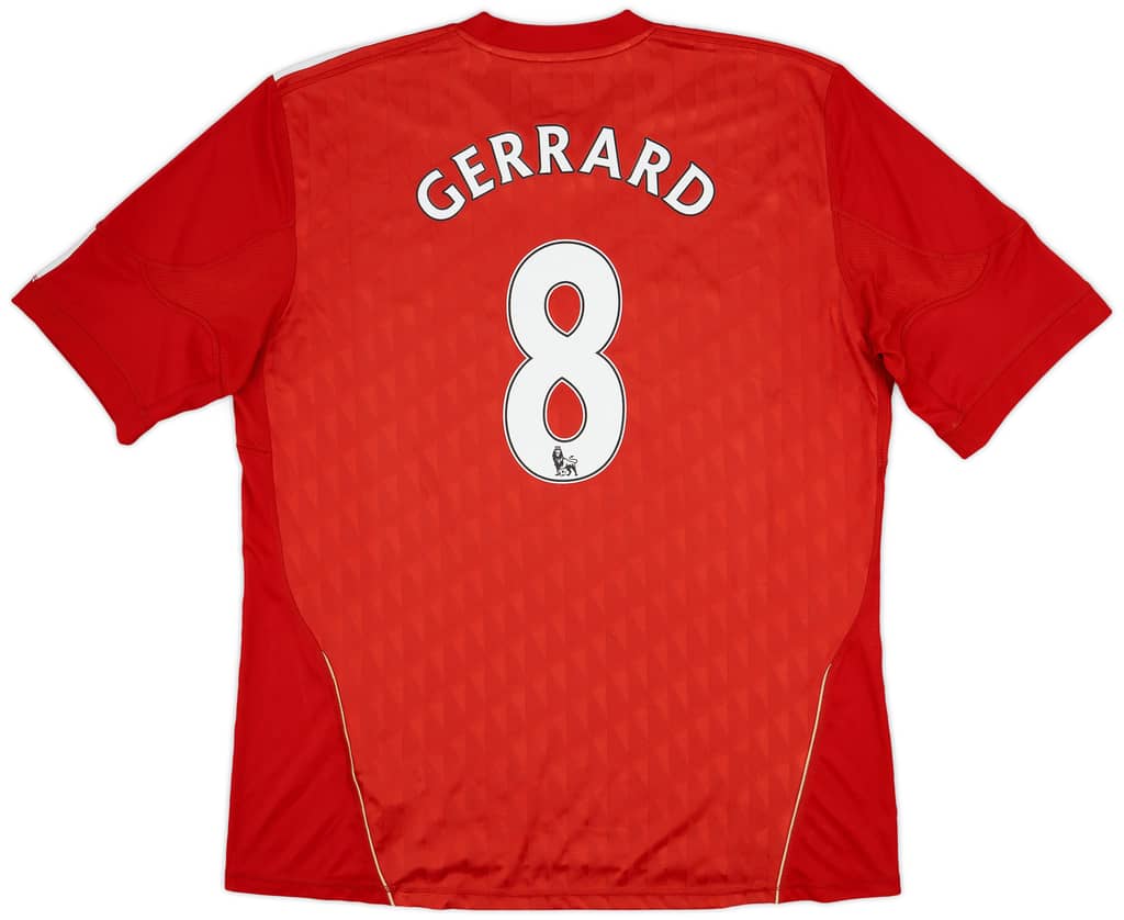 2010-12 Liverpool Home Shirt Gerrard #8 - 5/10 - (XXL)