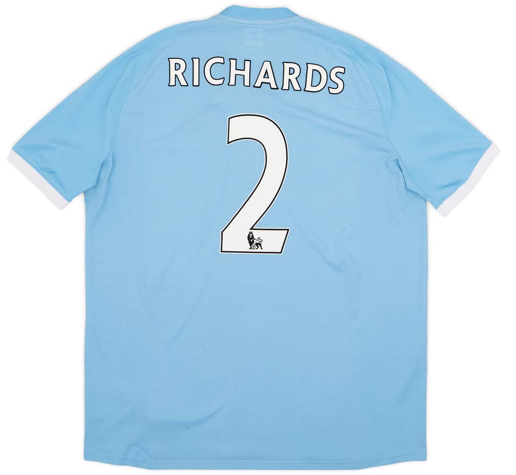 2010-11 Manchester City Home Shirt Richards #2 - 8/10 - (XXL)