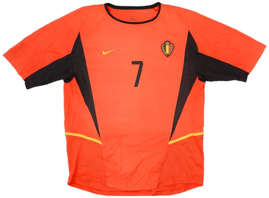 2002-04 Belgium Home Shirt Wilmots #7 - 8/10 - (L)