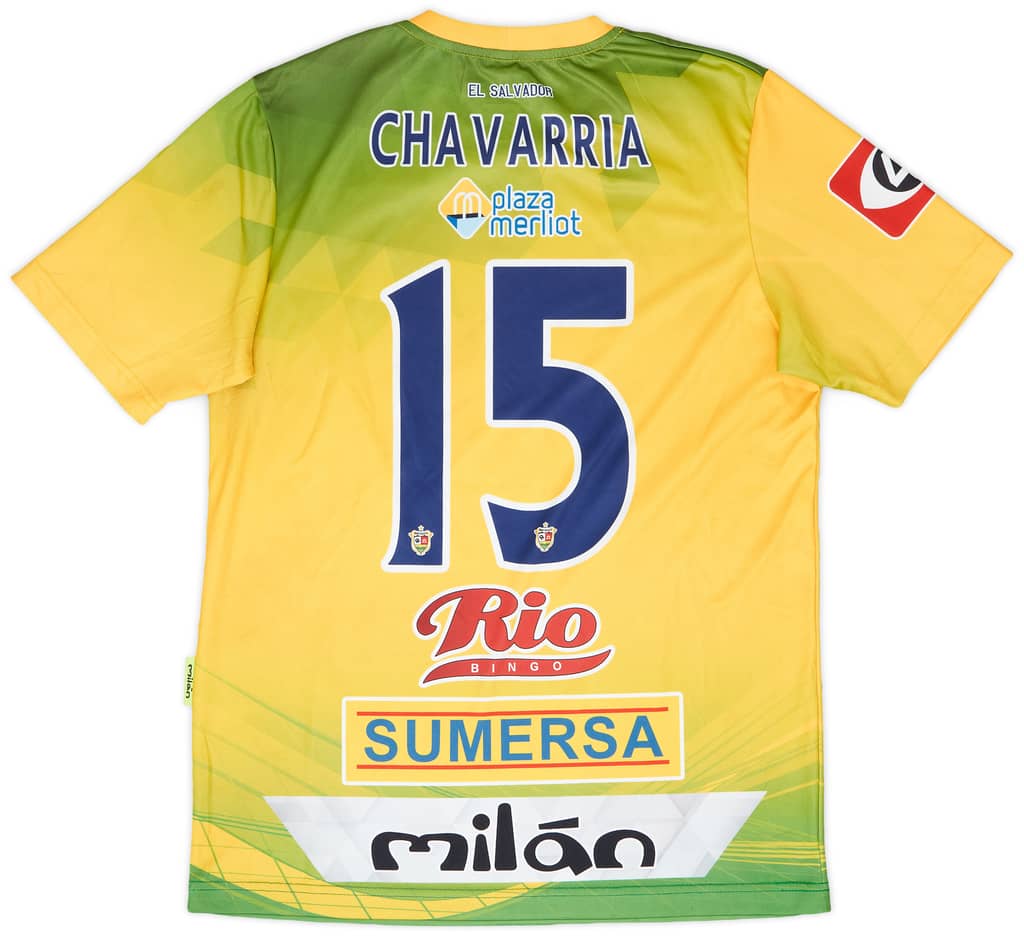 2015-16 Santa Tecla Match Issue Champions League Away Shirt Chavarría #15