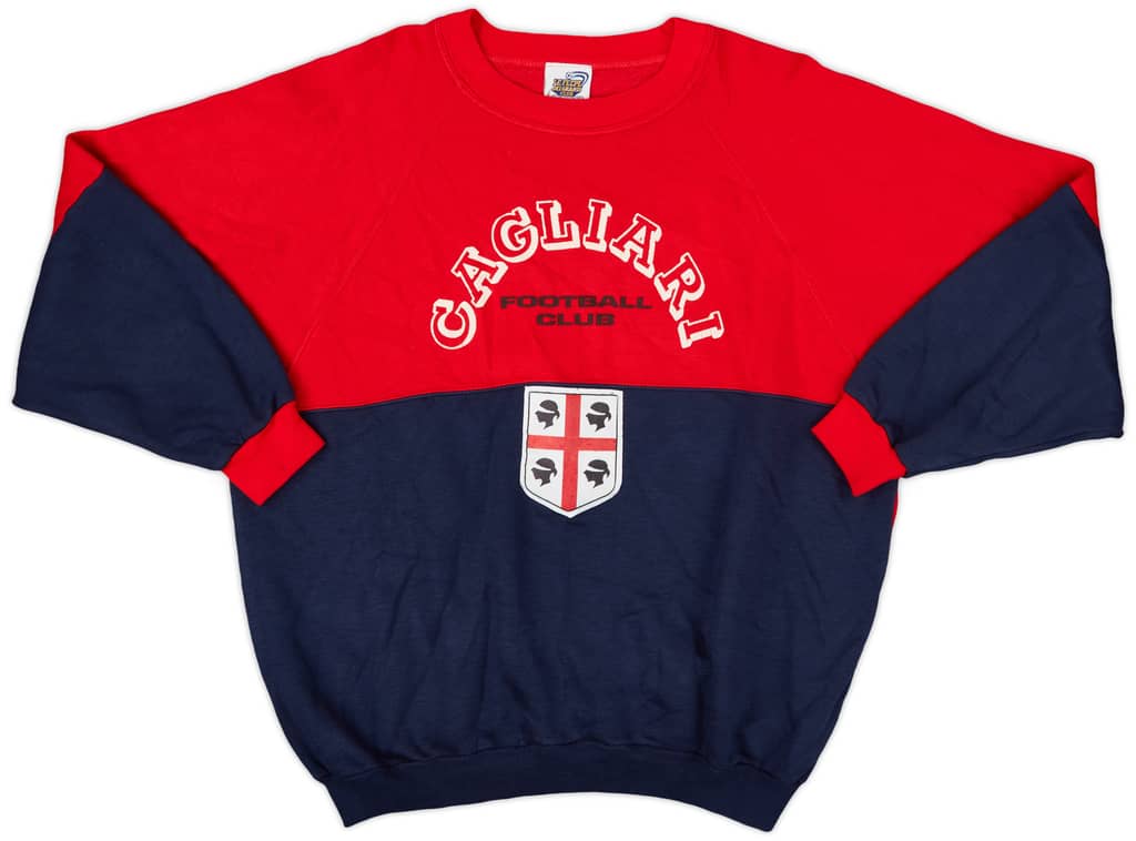 1990-91 Cagliari Le Felpe Dei Grandi Club Sweat Top - 7/10 - (L)