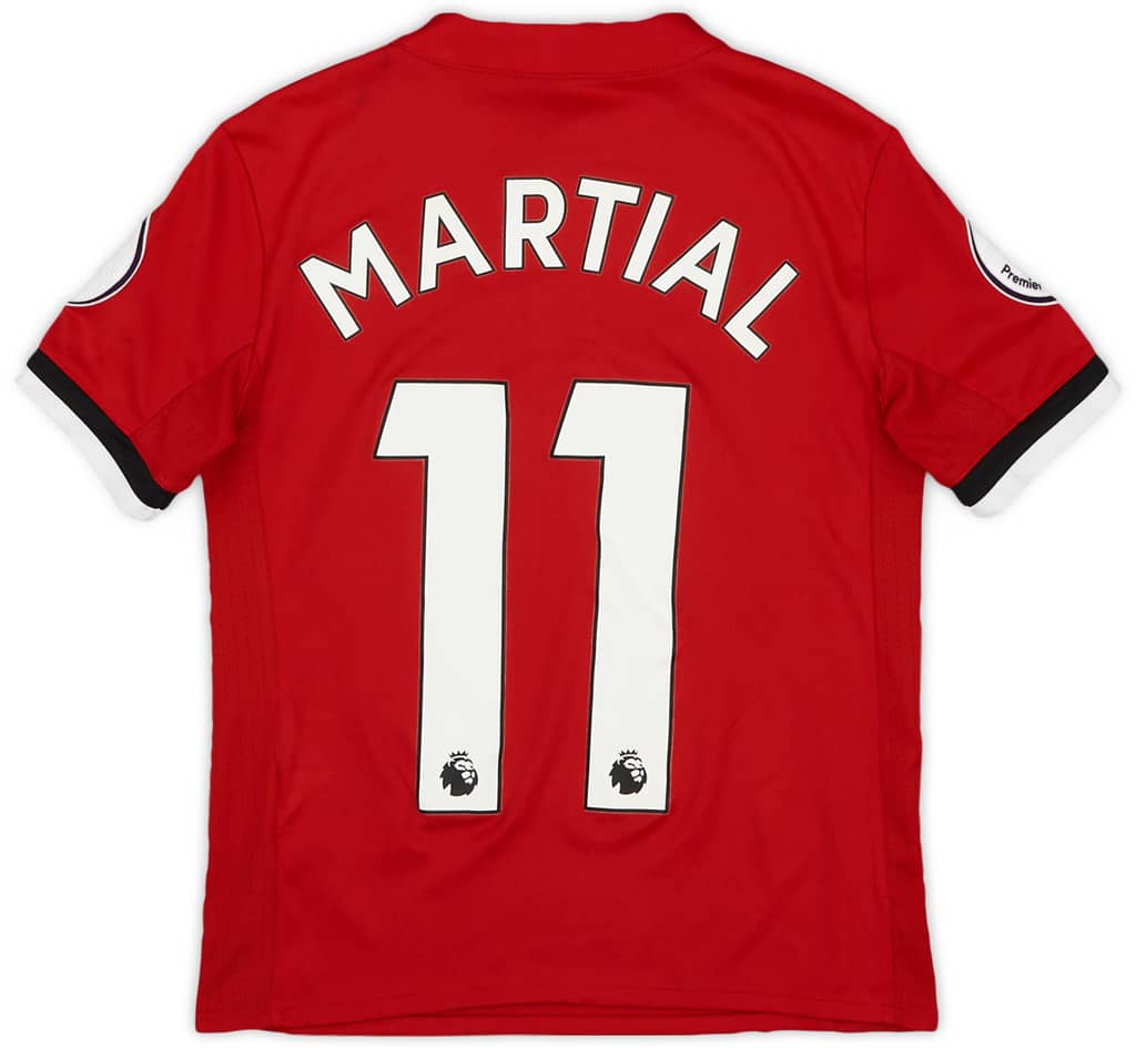 2017-18 Manchester United Home Shirt Martial #11 - 9/10 - (S.Boys)