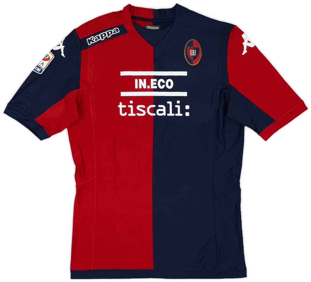 2014-15 Cagliari Match Issue Home Shirt Rossettini #15