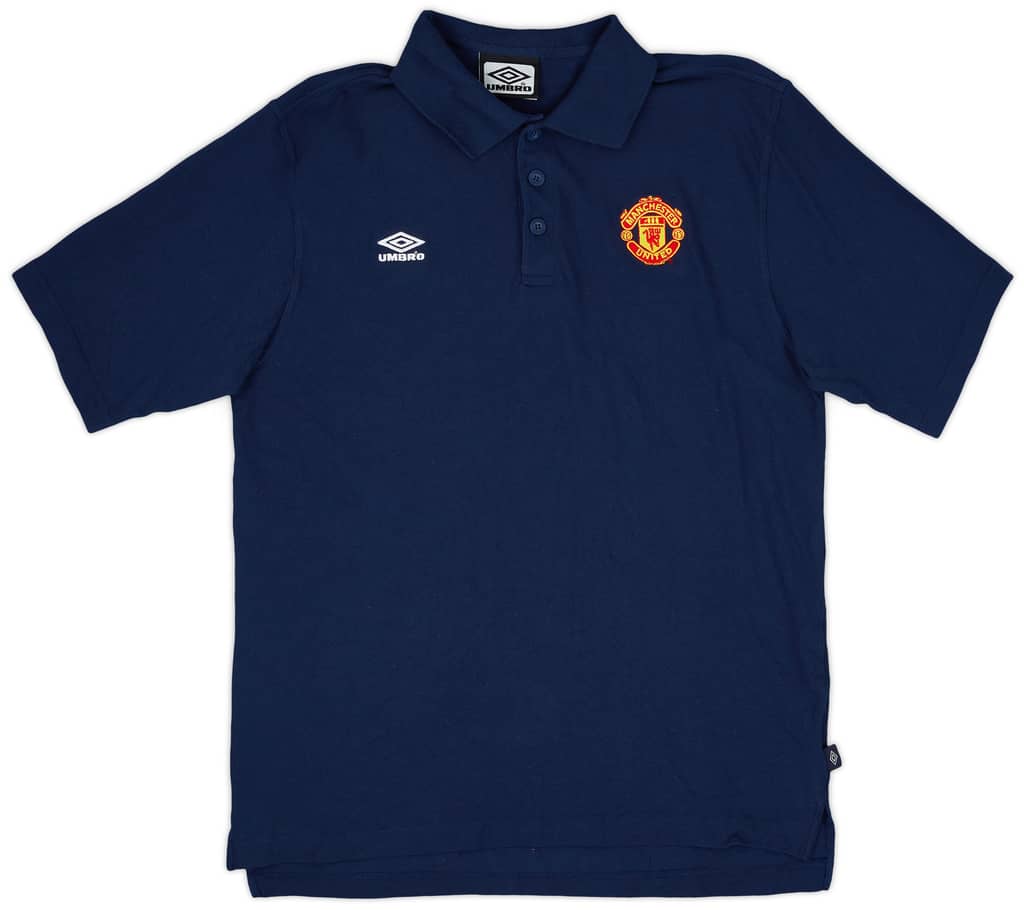 1999-00 Manchester United Umbro Polo Shirt - 9/10 - (L)