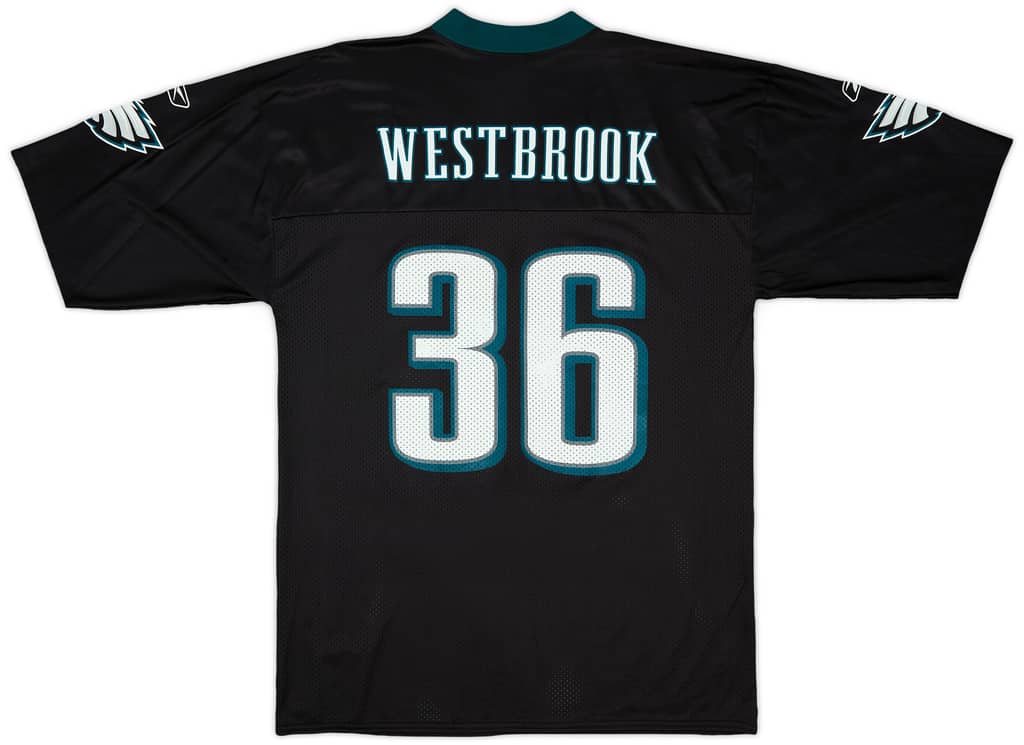 2005-06 Philadelphia Eagles Westbrook #36 Reebok Replica Alternate Jersey - 8/10 - (L)