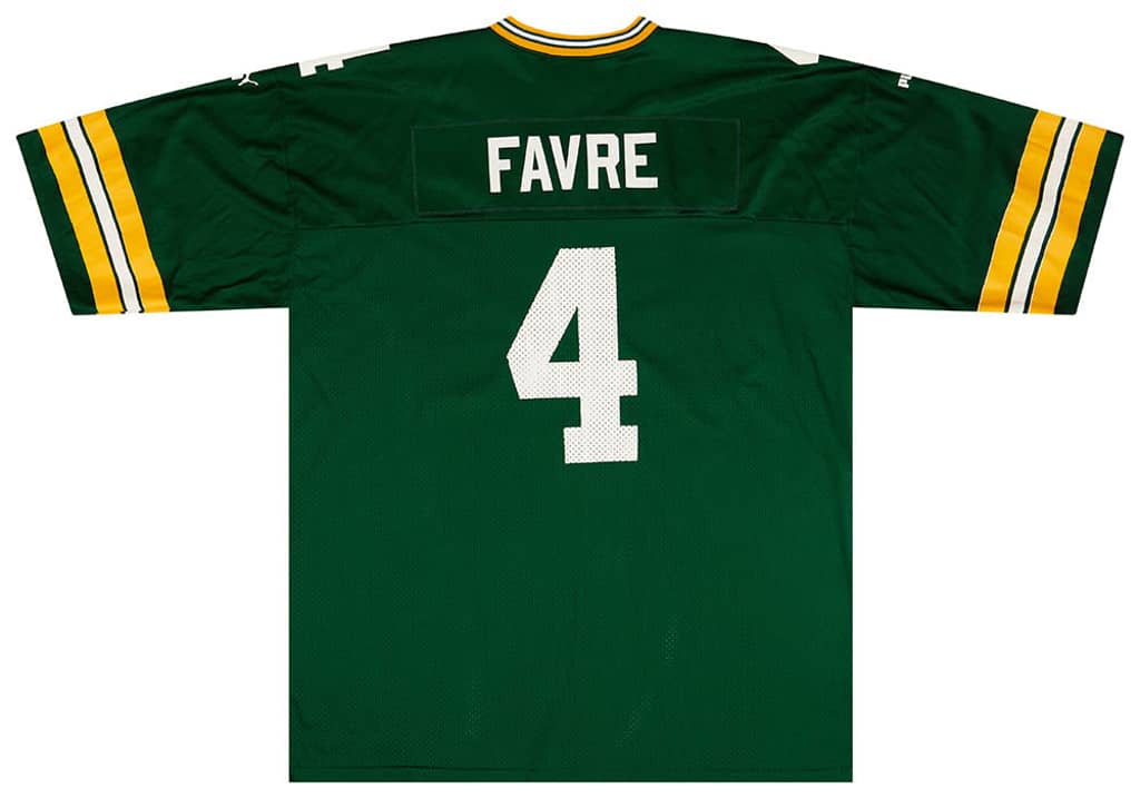 1997-00 Green Bay Packers Favre #4 Puma Jersey (Home) XL