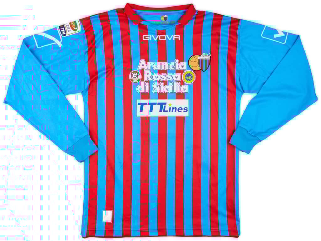 2012-13 Catania Match Issue Home L/S Shirt Potenza #2