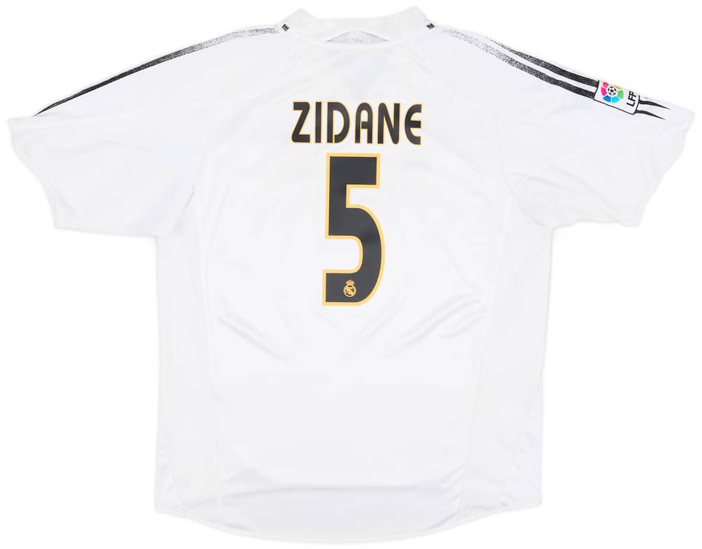 2004-05 Real Madrid Home Shirt Zidane #5 - 5/10 - (XL)