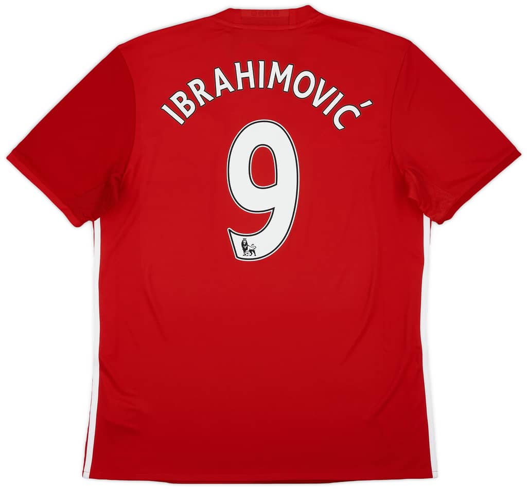 2016-17 Manchester United Home Shirt Ibrahimovic #9 (L)
