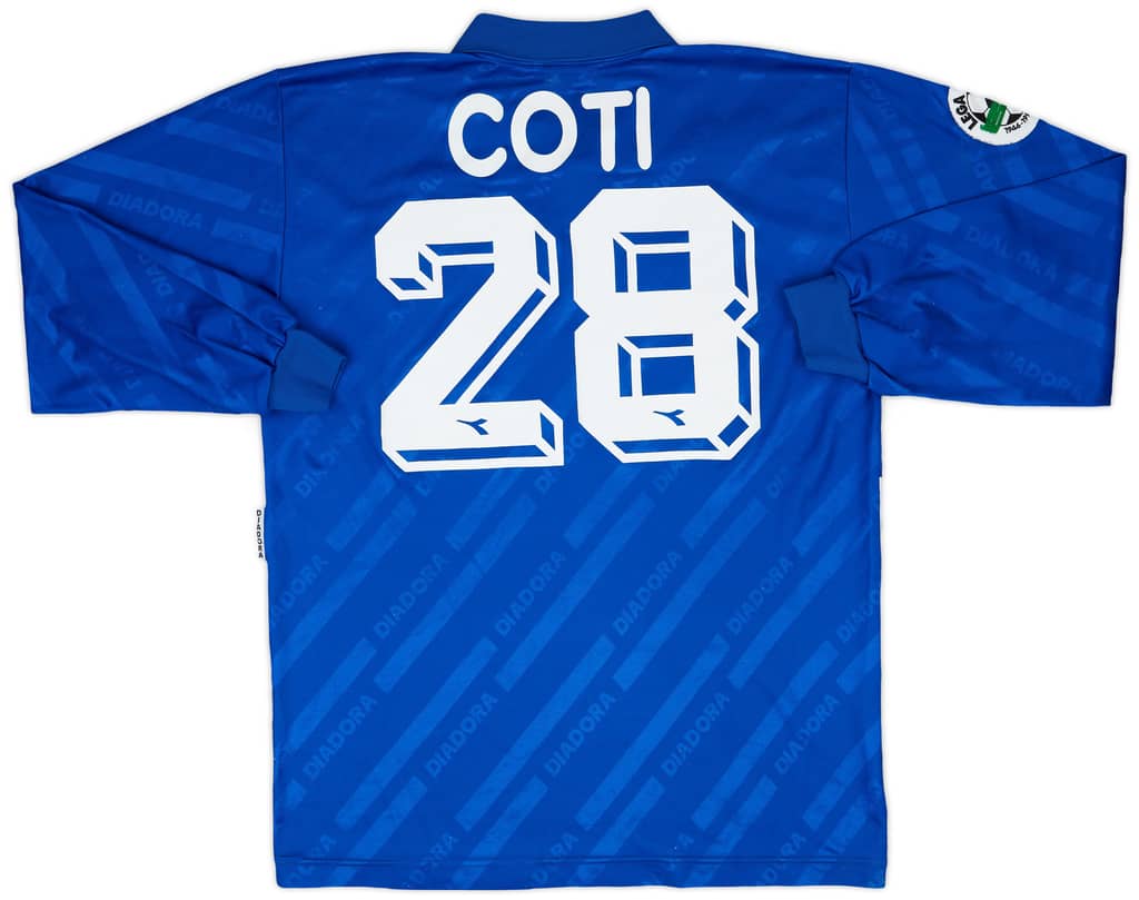 1996-97 Padova Match Issue Home L/S Shirt Coti #28