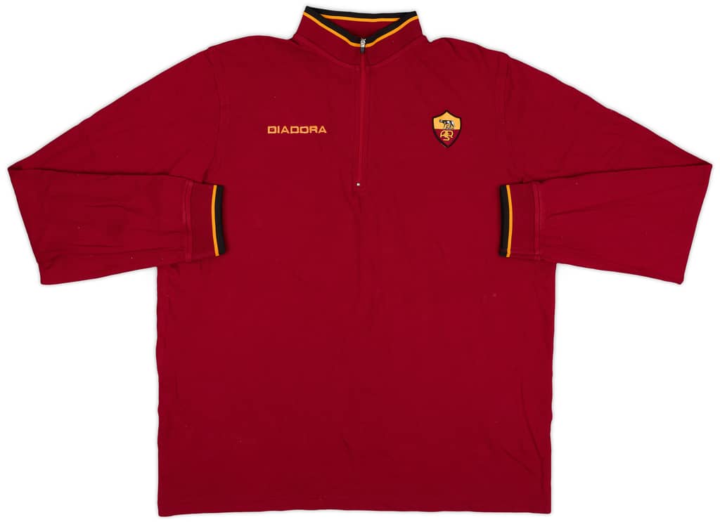 2003-04 Roma Diadora 1/4 Zip Drill Top - 8/10 - (XXL)