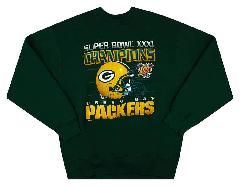 1997 Green Bay Packers Super Bowl XXXI Champions Pro Player Sweat Top XL