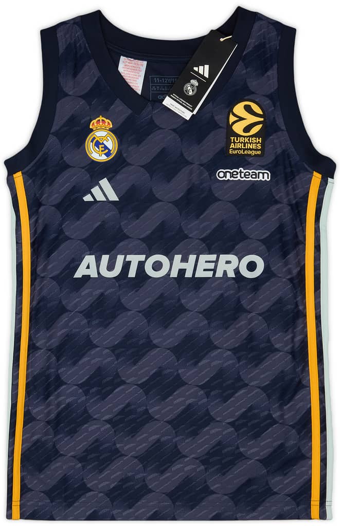 2023-24 Real Madrid Basketball Away Jersey Tavares #22 (M.Kids)