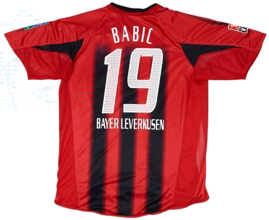 2004-05 Bayer Leverkusen Match Issue Home Shirt Babic #19