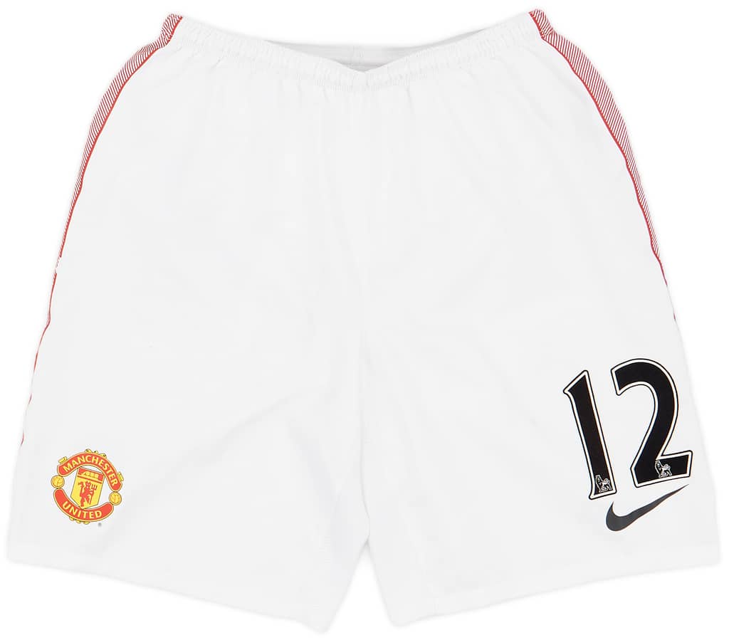 2012-13 Manchester United Match Issue Home Shorts #12 (Smalling)