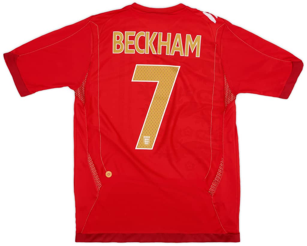 2006-08 England Away Shirt Beckham #7 - 5/10 - (M)