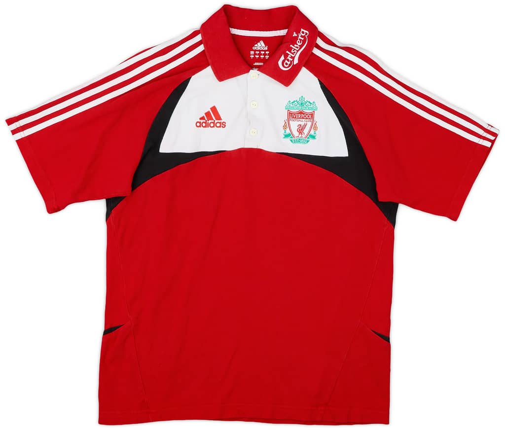 2007-08 Liverpool adidas Polo Shirt - 7/10 - (S)