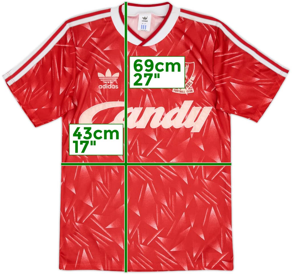 1989-91 Liverpool Home Shirt - 7/10 - (L.Boys)