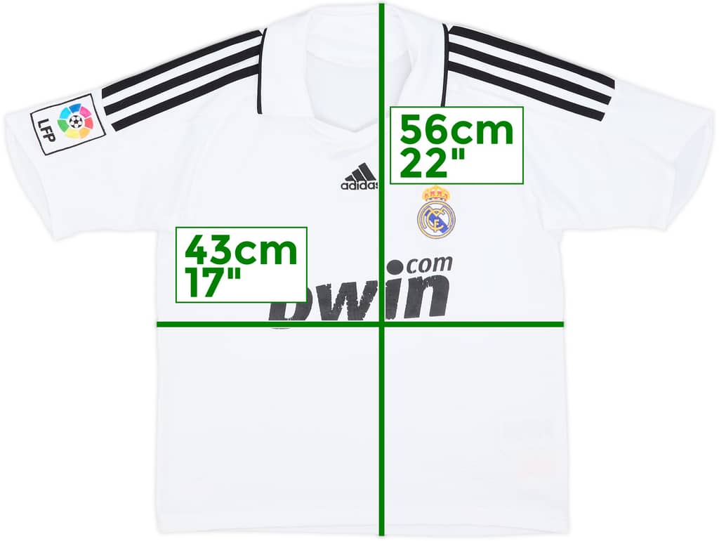 2008-09 Real Madrid Home Shirt - 5/10 - (M.Boys)