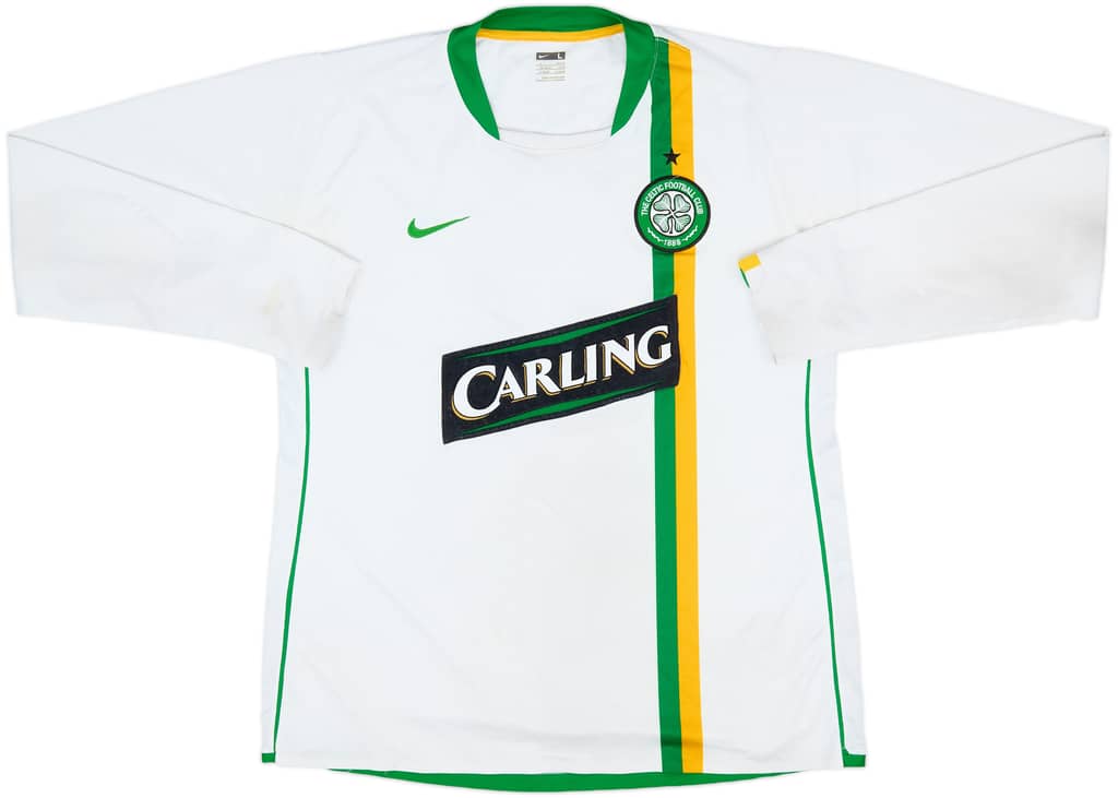 2006-08 Celtic European Player Issue L/S Shirt - 5/10 - (L)