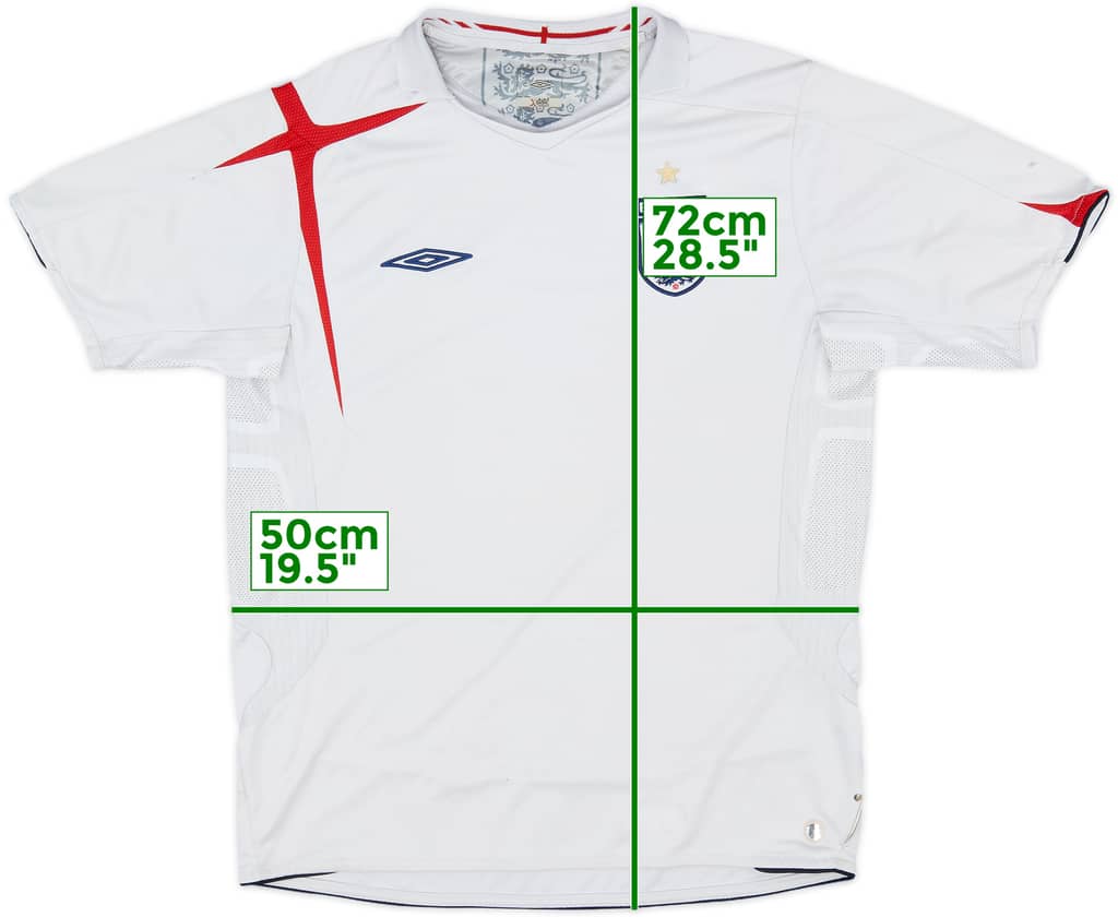 2005-07 England Home Shirt - 4/10 - (L)