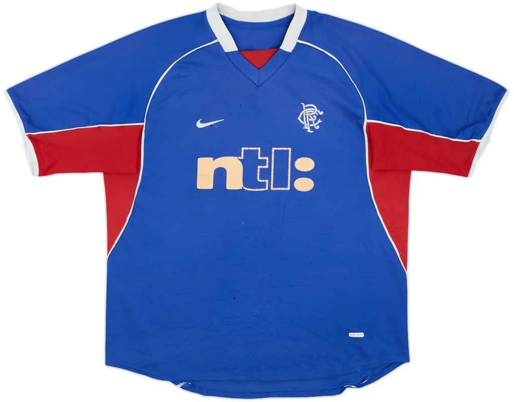 2001-02 Rangers Home Shirt - 4/10 - (XL)