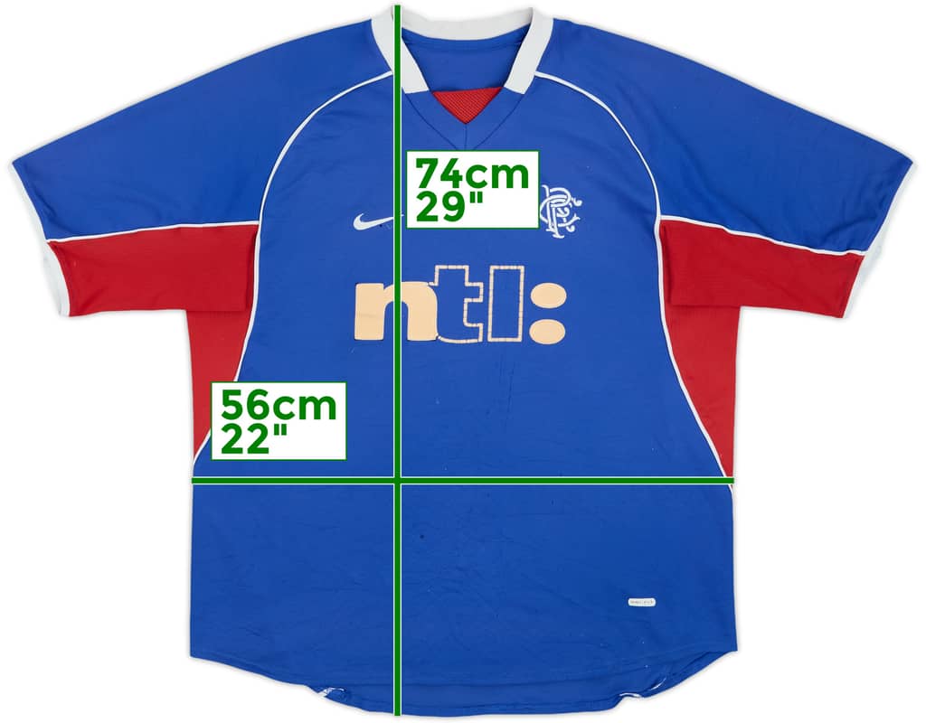 2001-02 Rangers Home Shirt - 4/10 - (XL)
