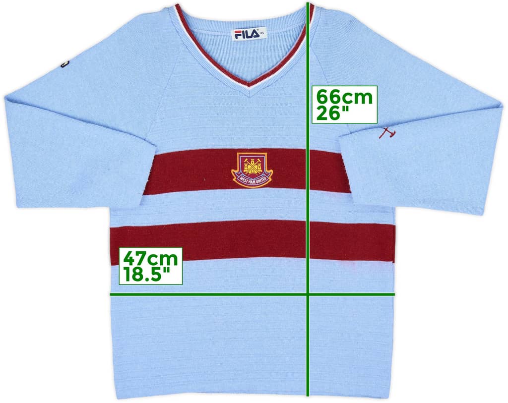 2001-03 West Ham Fila Cardigan - 9/10 - (S/M)