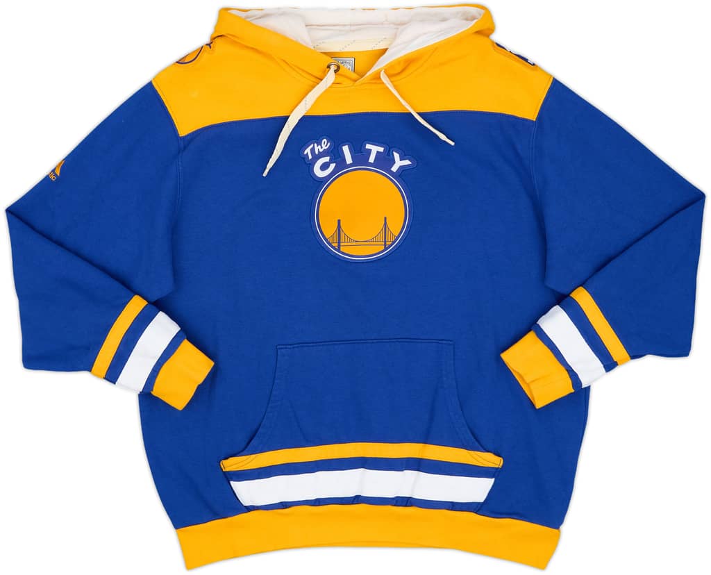 2016-17 Golden State Warriors Majestic Hardwood Classics Hooded Sweat Top - 6/10 - (L)