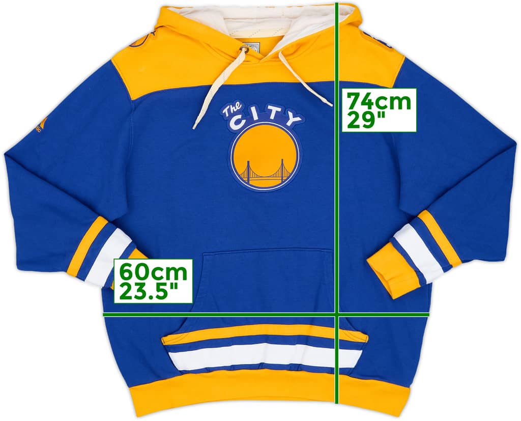 2016-17 Golden State Warriors Majestic Hardwood Classics Hooded Sweat Top - 6/10 - (L)