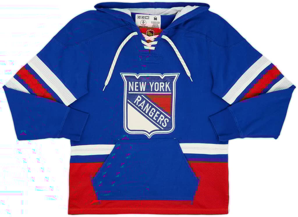 2015-16 New York Rangers CCM Jersey Hooded Sweat Top - 8/10 - (M)