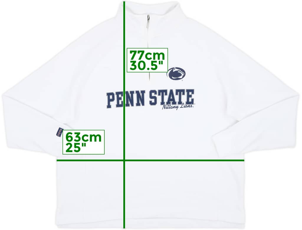 2000s Penn State Nittany Lions Jansport 1/4 Zip Sweat Top - 9/10 - (XXL)