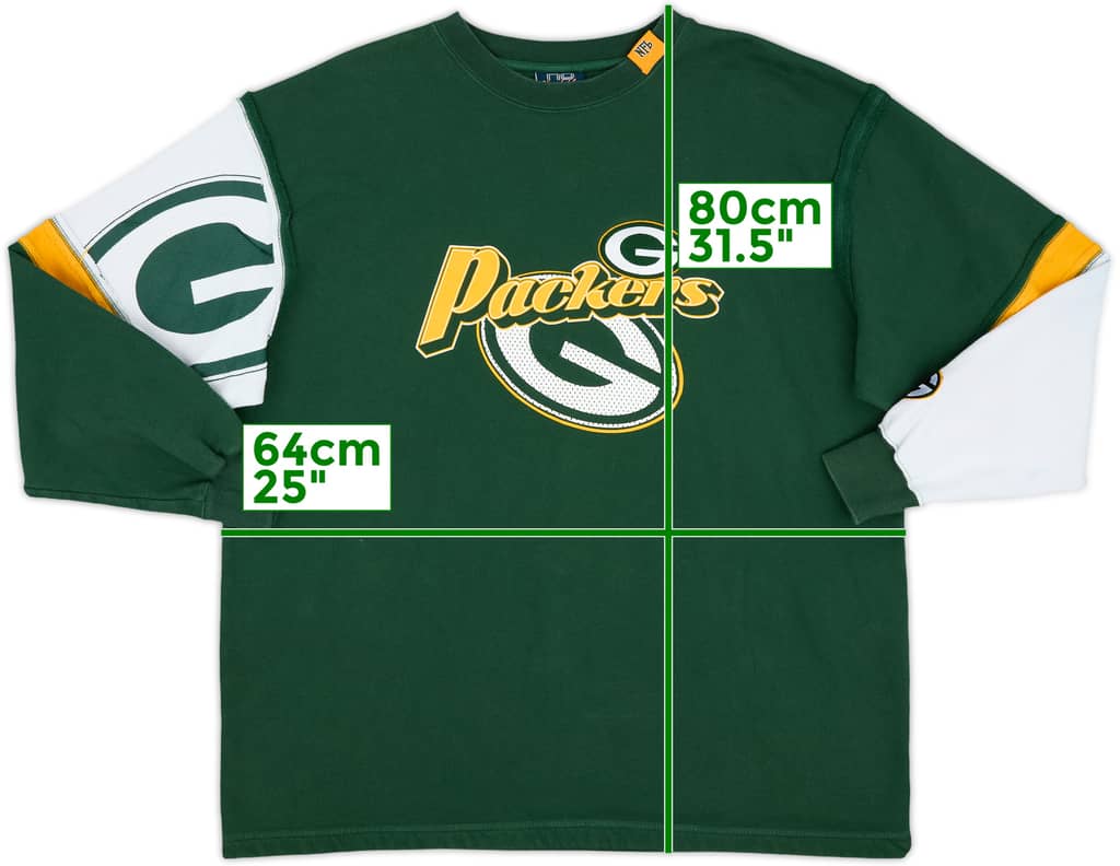 2005 Green Bay Packers No Huddle Sweat Top - 6/10 - (XXL)