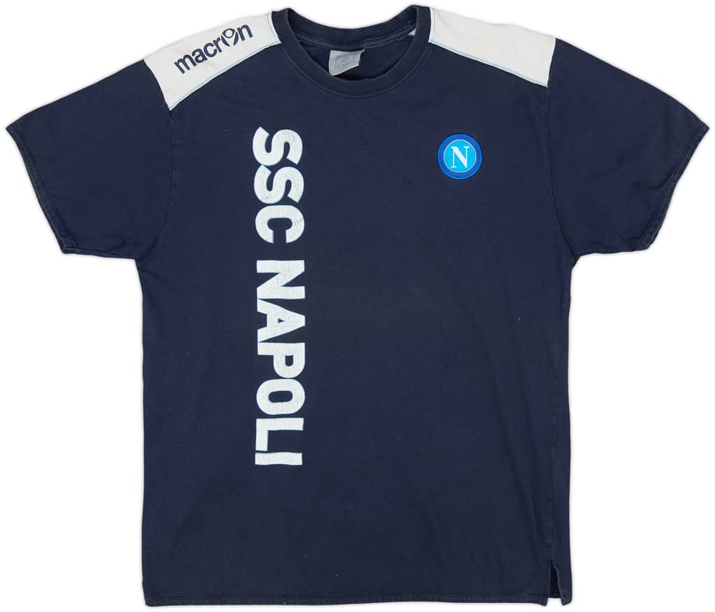 2014-15 Napoli Macron Cotton Tee - 5/10 - (L)