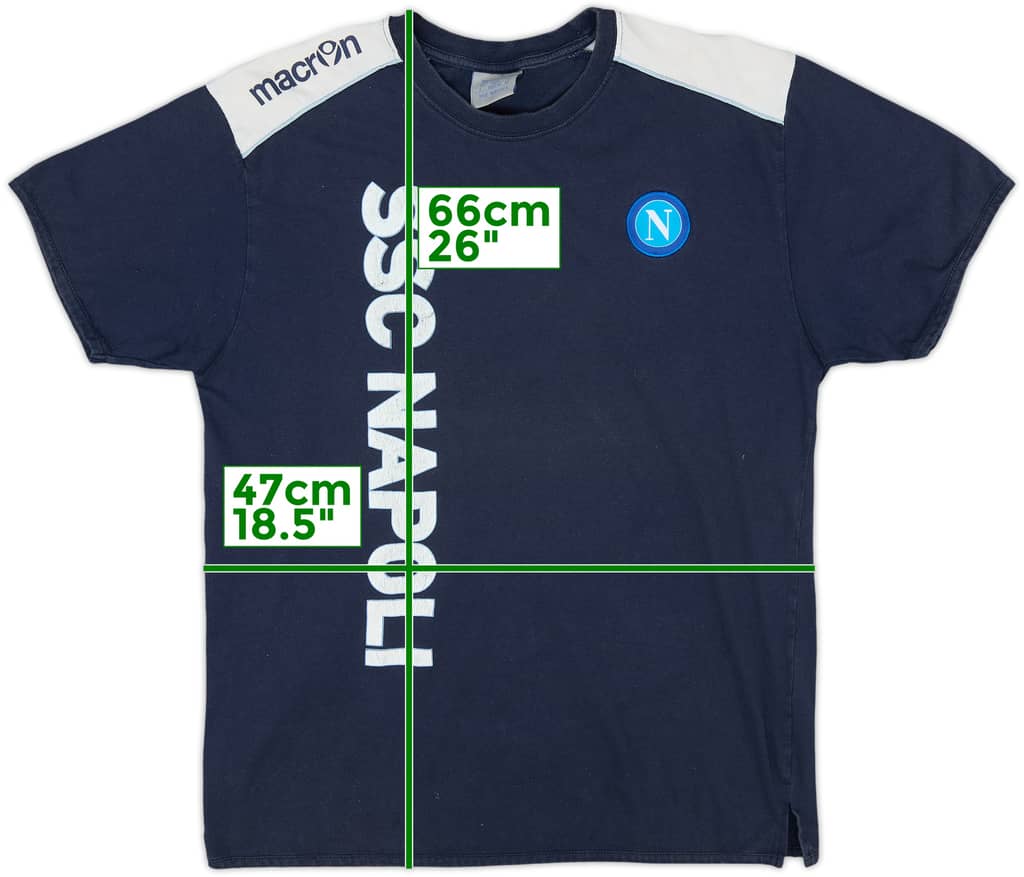 2014-15 Napoli Macron Cotton Tee - 5/10 - (L)