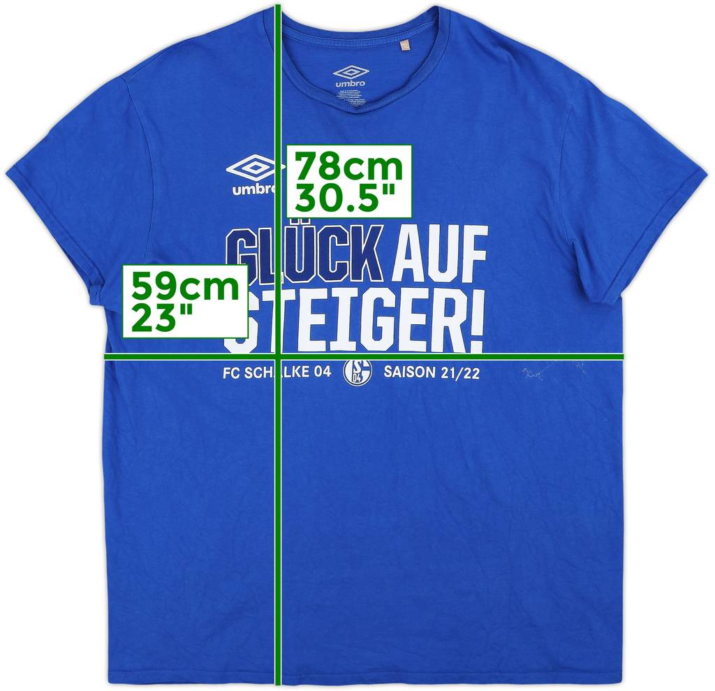 2021-22 Schalke Umbro Cotton Tee - 9/10 - (XXL)