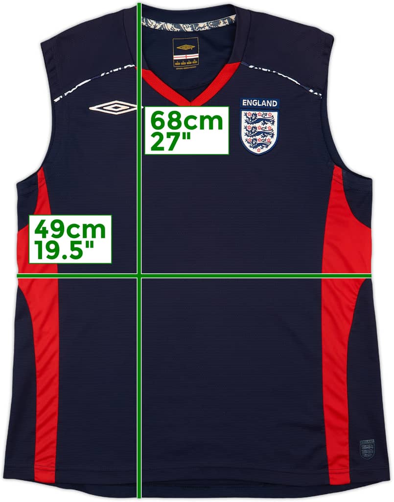 2006-07 England Umbro Training Vest - 9/10 - (L)
