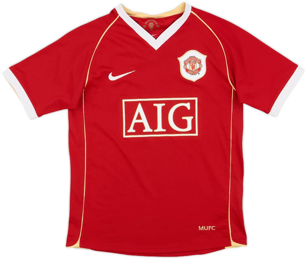 2006-07 Manchester United Home Shirt - 8/10 - (M.Boys)