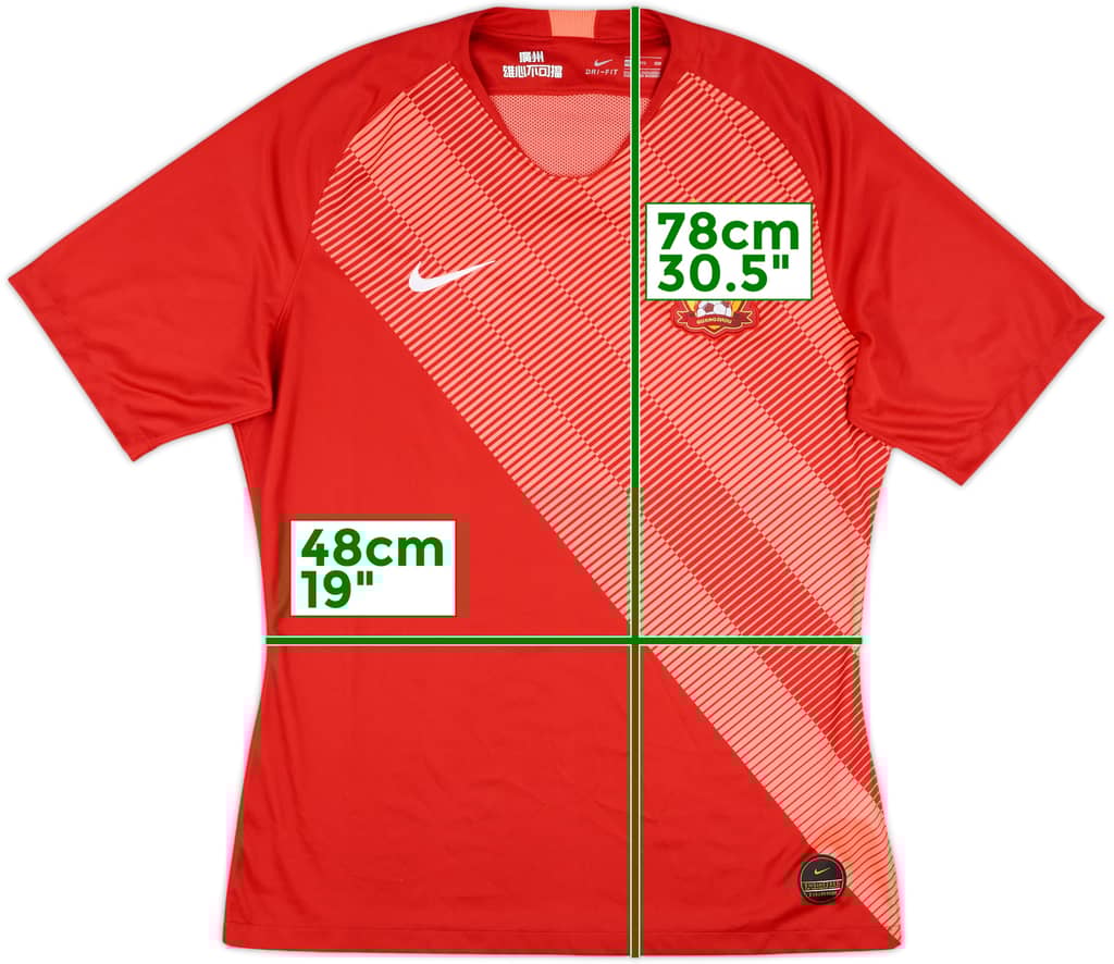 2019 Guangzhou Evergrande Home Shirt - 9/10 - (XXL)
