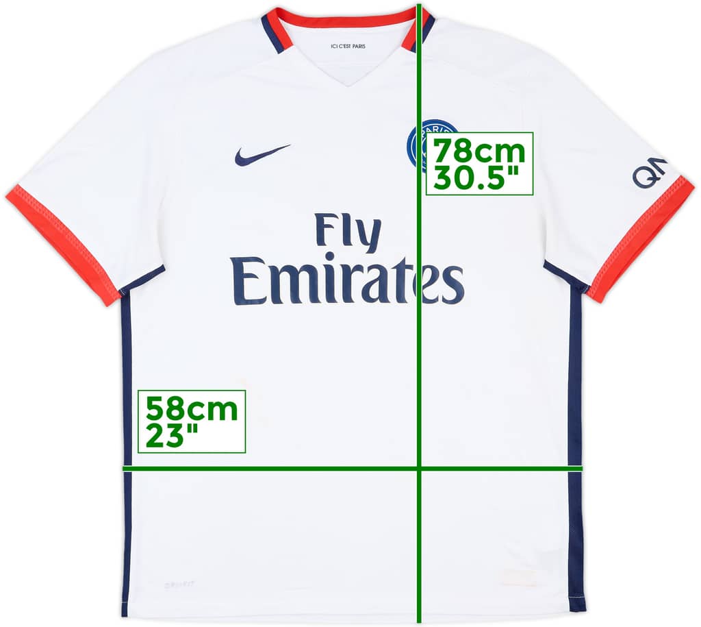 2015-16 Paris Saint-Germain Away Shirt - 5/10 - (XL)
