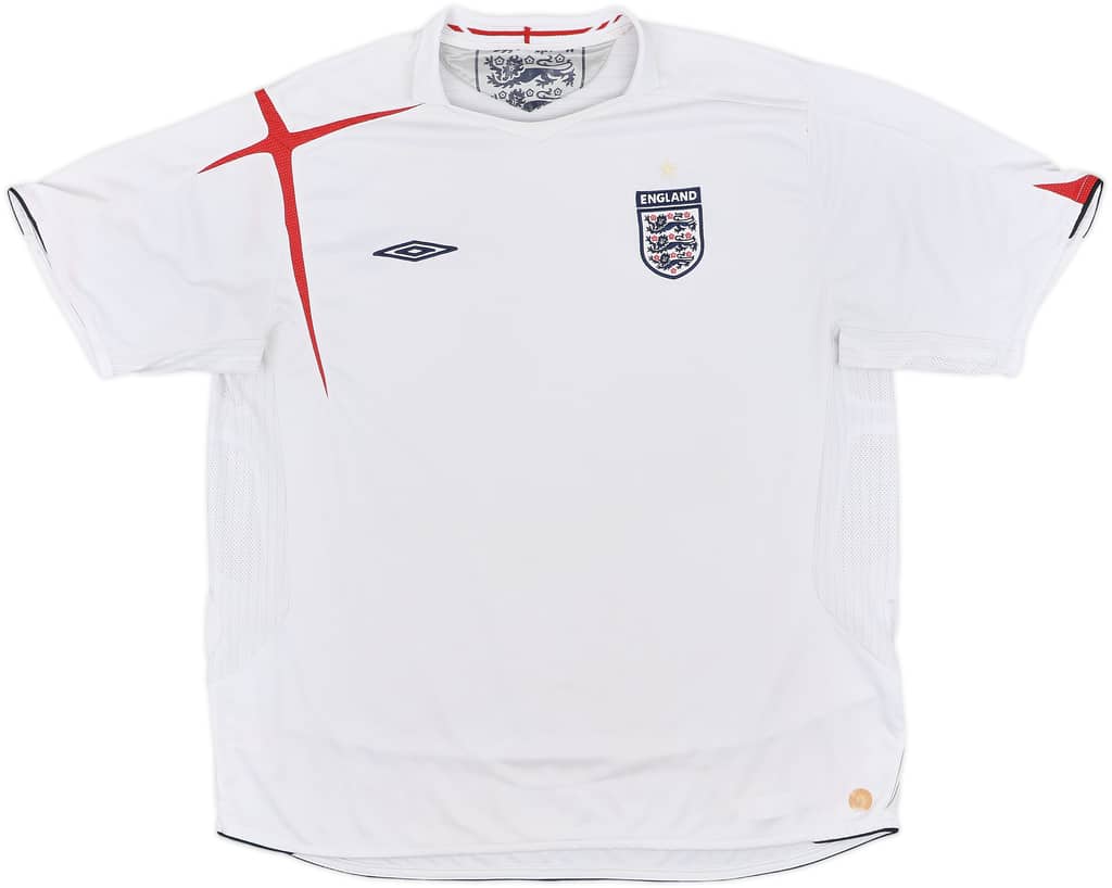 2005-07 England Home Shirt - 5/10 - (XXL)