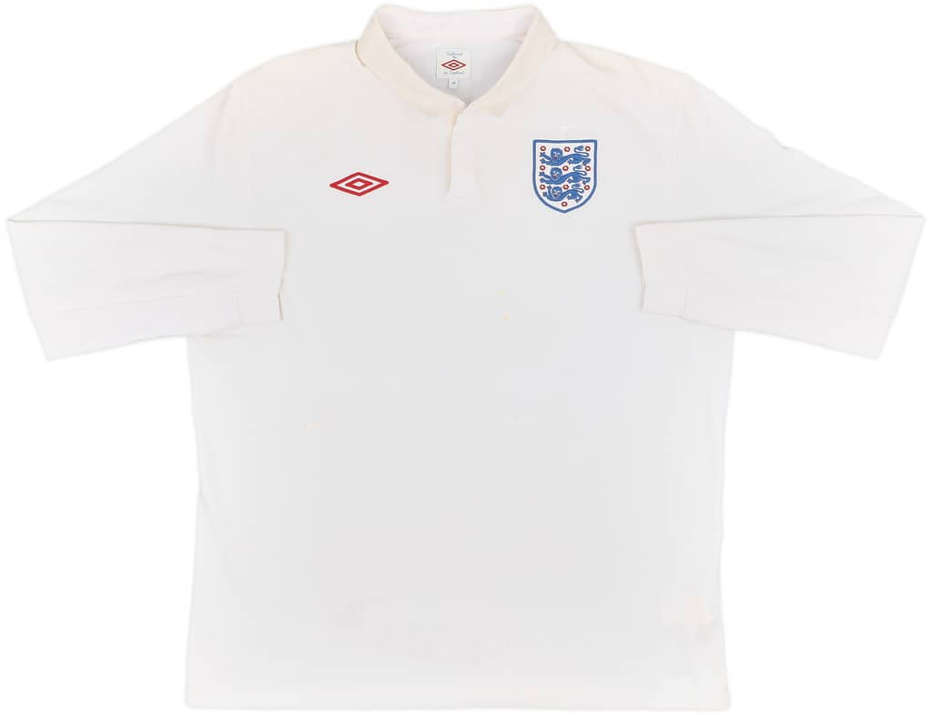 2009-10 England Home L/S Shirt - 5/10 - (XXL)