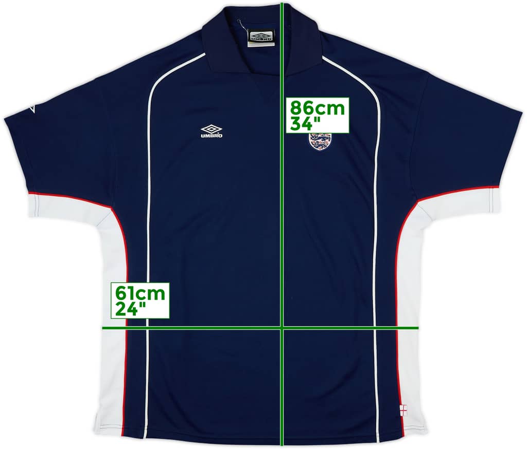 2000-01 England Umbro Training Shirt - 9/10 - (XXL)