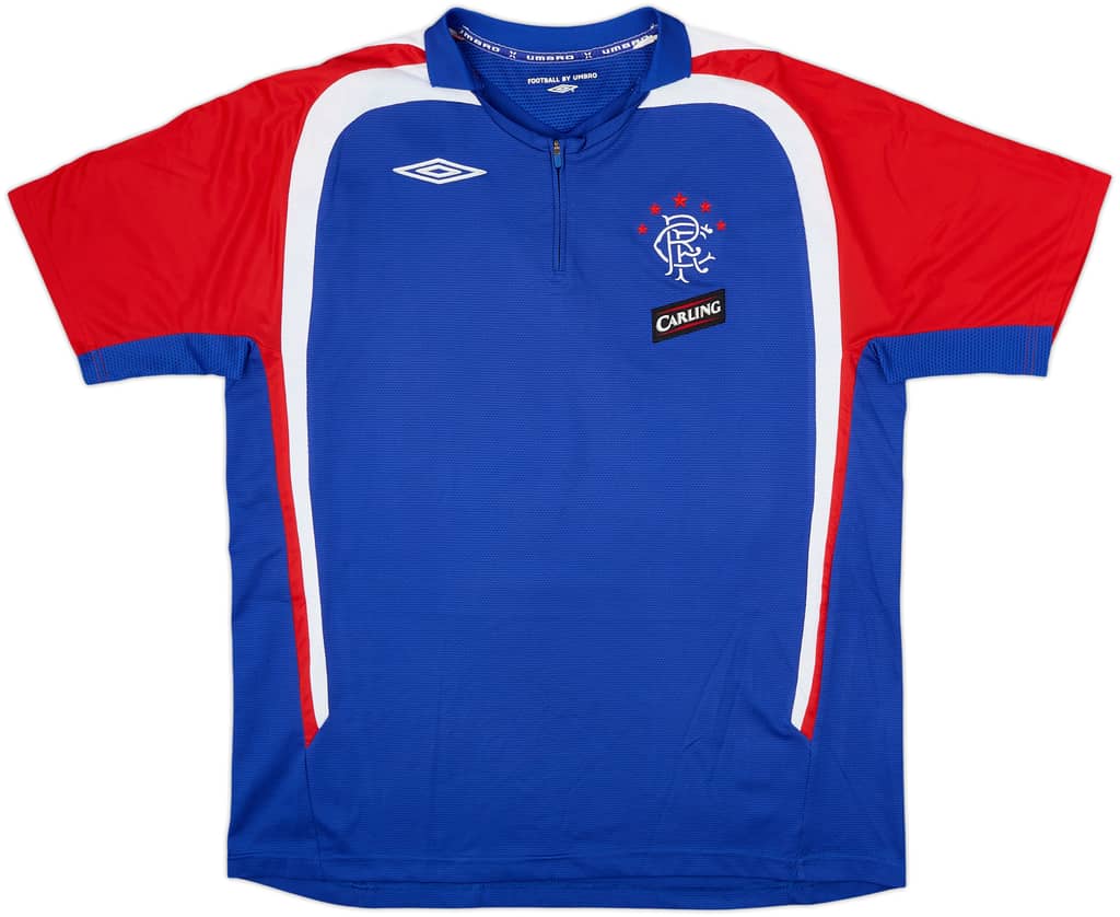 2009-10 Rangers Umbro 1/4 Zip Polo Shirt - 10/10 - (L)