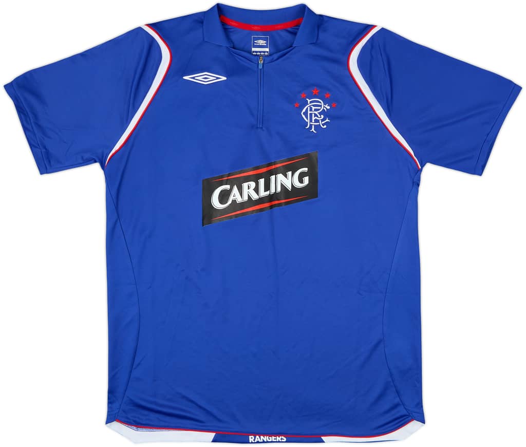 2006-07 Rangers Umbro 1/4 Zip Training Shirt - 9/10 - (L)