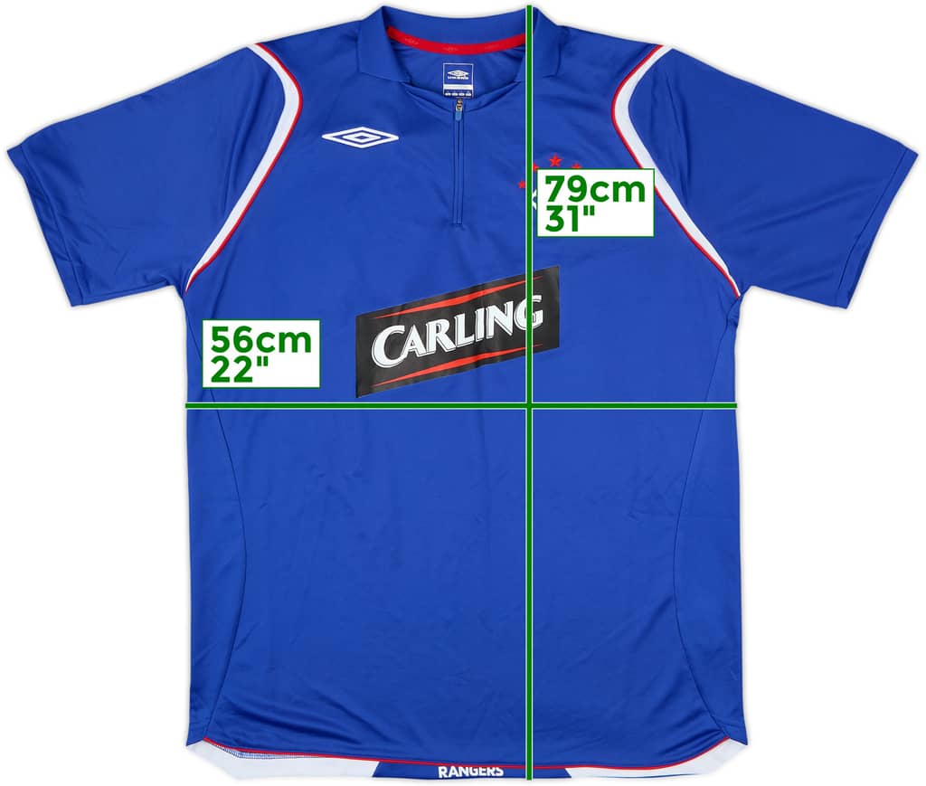 2006-07 Rangers Umbro 1/4 Zip Training Shirt - 9/10 - (L)