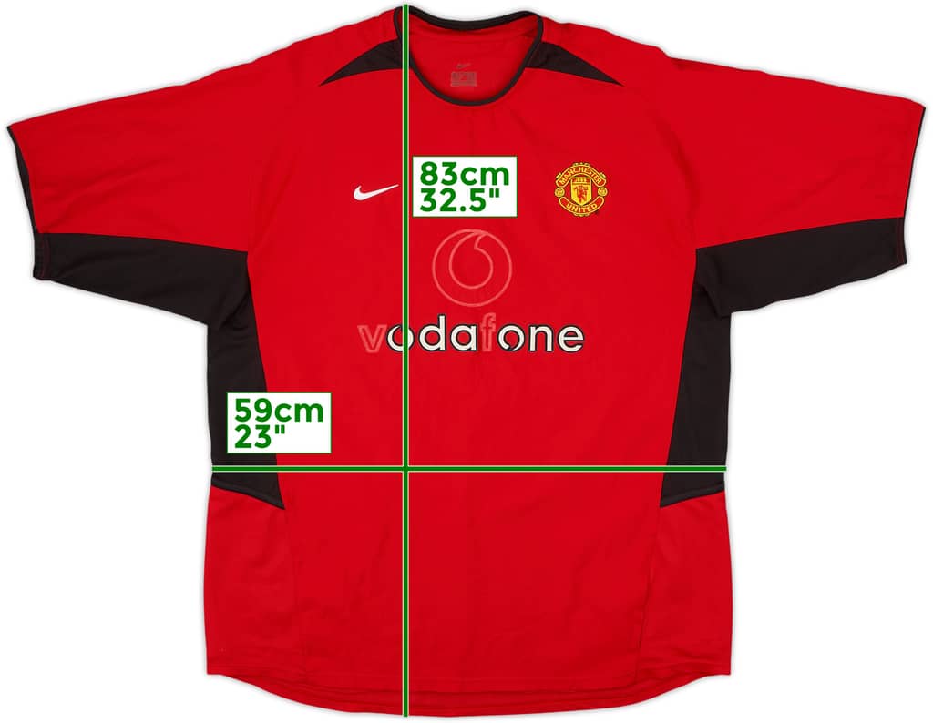 2002-04 Manchester United Home Shirt - 4/10 - (XL)